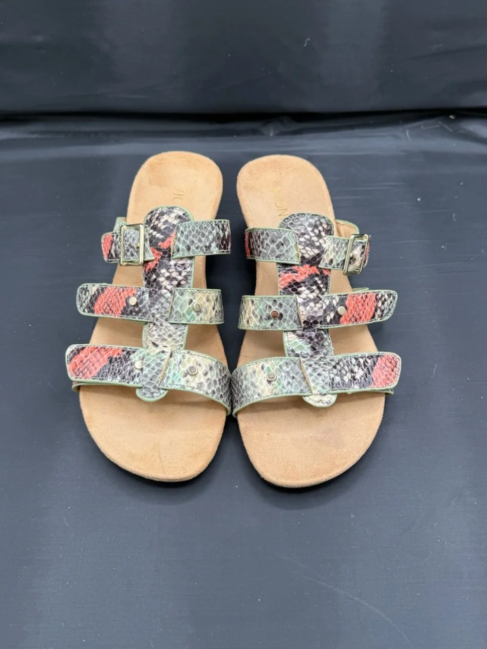 Vionic Snake Print Wedge Heels Boho Y2K Indie Sleaze‎ Strappy- Size 8